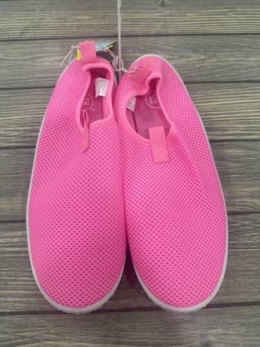 Sun Squad Kids Youth Water Shoes Pink Slip On Aqua Socks Size L 4/5 New