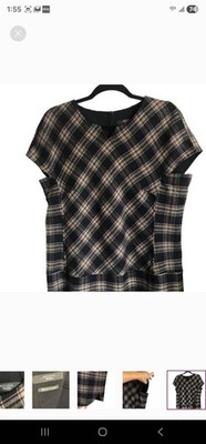 MaxMara Brown Weekend Dress Size 4 Orense Wool Black/Brown  NWT Retail $ 595