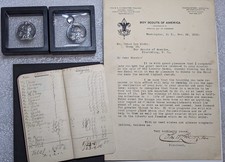 1918 named Silver Livingstone War Bond Distinguished Service Medal Boy Scouts BP