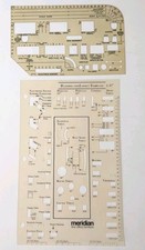 Vintage Office Plan Drafting Templates Lot Rapidesign 710 Meridian 1/8 Scale