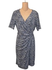 Ann Taylor Blue Wrap Dress Medium Petite NWT