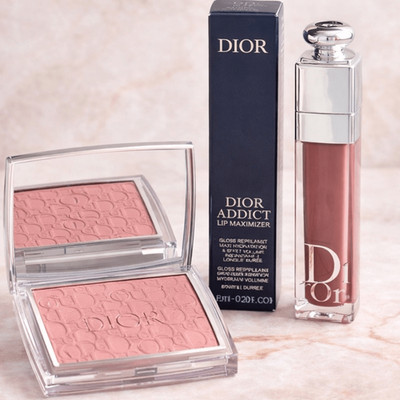 Dior Rosy Glow 012 Rosewood +Dior Addict Lip Maximizer 009 Intense Rosewood-NEW