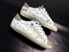 Women's Golden Goose Super Starr White Leather Star Sneakers - 39 25.5 cm