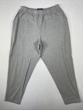 Lands End Women's Serious Sweats 100 Cotton Gray Sweatpants Large 28x27.5 