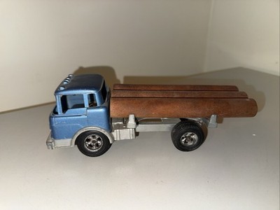 Vintage 1960's Hubley Toy Log Truck with 3 Logs #1490 Blue Ford Lancaster PA USA