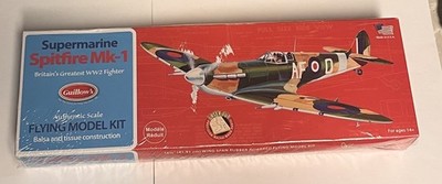 Guillows Balsa Supermarine Spitfire Mk 1 Flying Model Kit 504