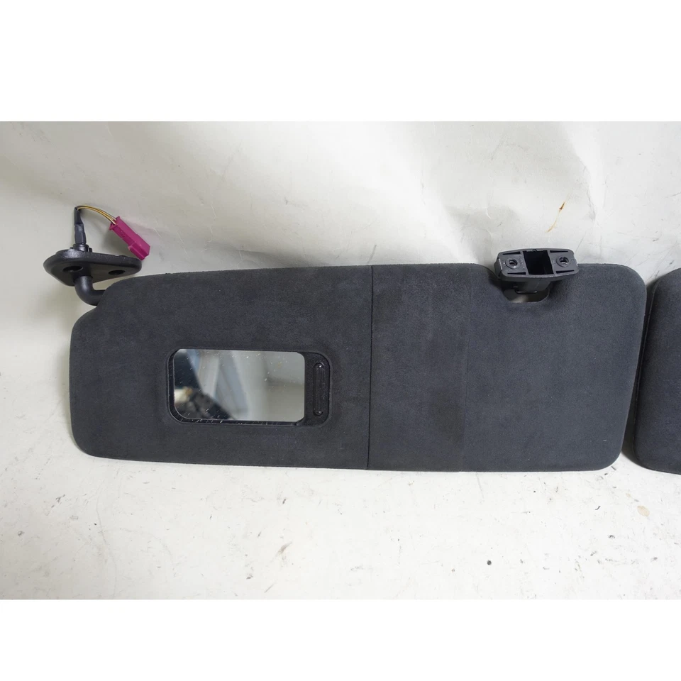 Par de parasol Alcantara negro OEM BMW E63 650i M6 2006-2010 cupé dañado fabricante de equipos originales Foto 2 de 4