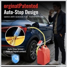 Portable Fuel Transfer Pump - 3.8 GPM Battery Powered, Auto-Stop, 51" Hose, 4 Ad