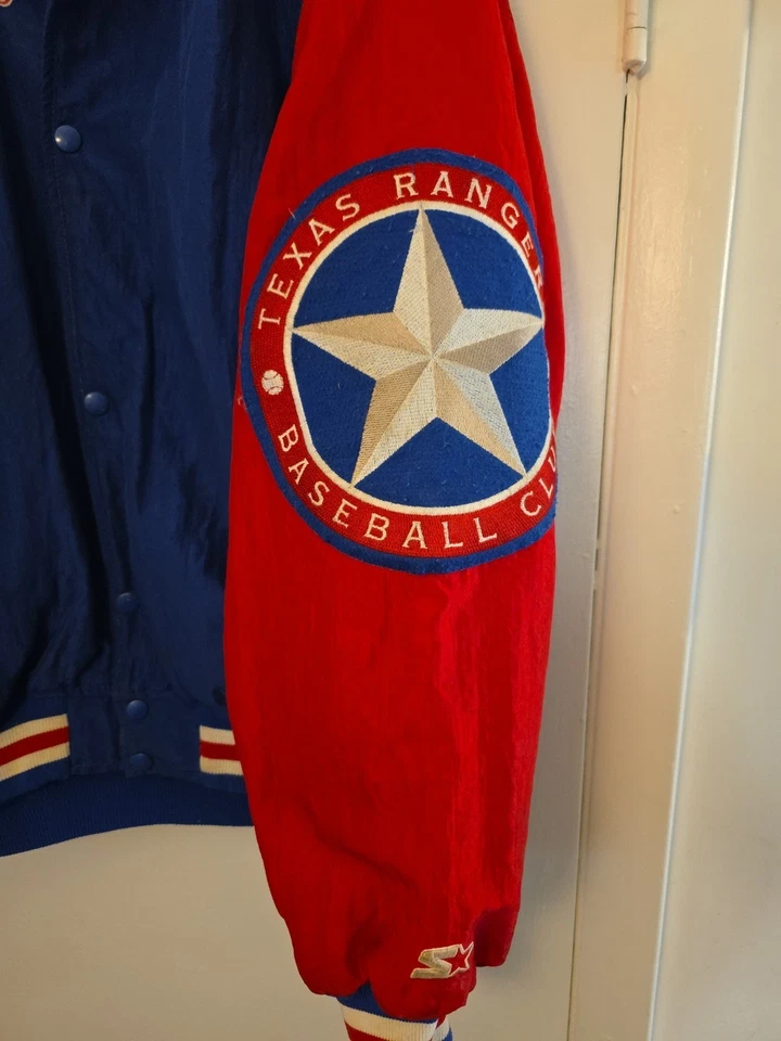 Chaqueta De Colección Texas Rangers MLB Starter Diamond Collect Talla L Roja Azul EE. UU. Bien Usada Foto 2 de 4
