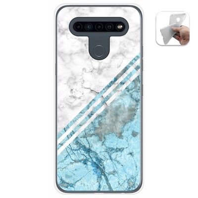 Suncase Custodia In Vera Pelle Per LG K51s, Con Linguetta Di Estrazione E Chiusura Magnetica. Colore Caffè Anticato, Realizzata A Mano, Include Cover In Silicone Interna