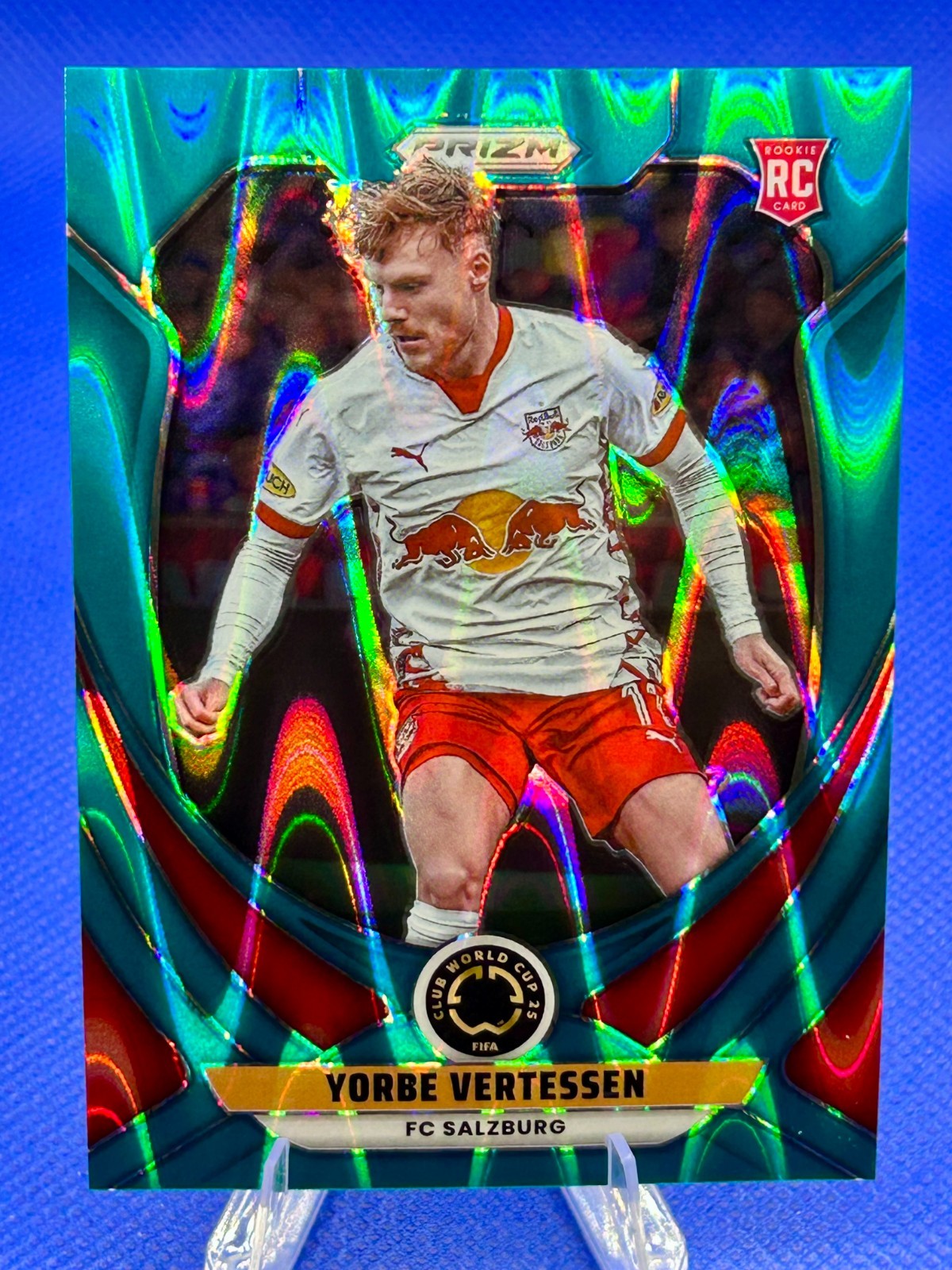 2025 Prizm FIFA Club World Cup Yorbe Vertessen #171 Teal Seismic RC /49