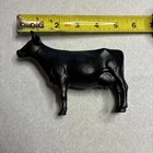 Vintage 1960's Tonka Toys? - Black Plastic Cow - Farm Toy-BROKEN LEG