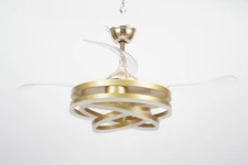 Modern Retractable Ceiling Fan Light Chandelier with Remote Control USA