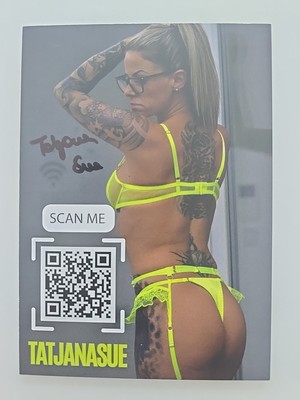 TATJANA SUE AUTOGRAMM SIGNIERT AUTOGRAPH SIGNED Autogrammkarte Erotik Model