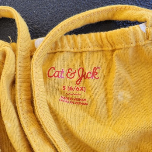 Cat & Jack NWT Yellow Polka Dot Shorts Romper Girls Size S (6/6x) - Picture 4 of 7