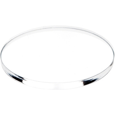 Plymor Clear Acrylic Round Standard-Edge Display Base, 3'' W x 3'' D x 0.25'' H