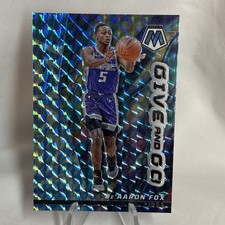 2022 Mosaic Give And Go Reactive Blue Prizm /20/99 De’Aaron Fox #8 MINT💎💎💎