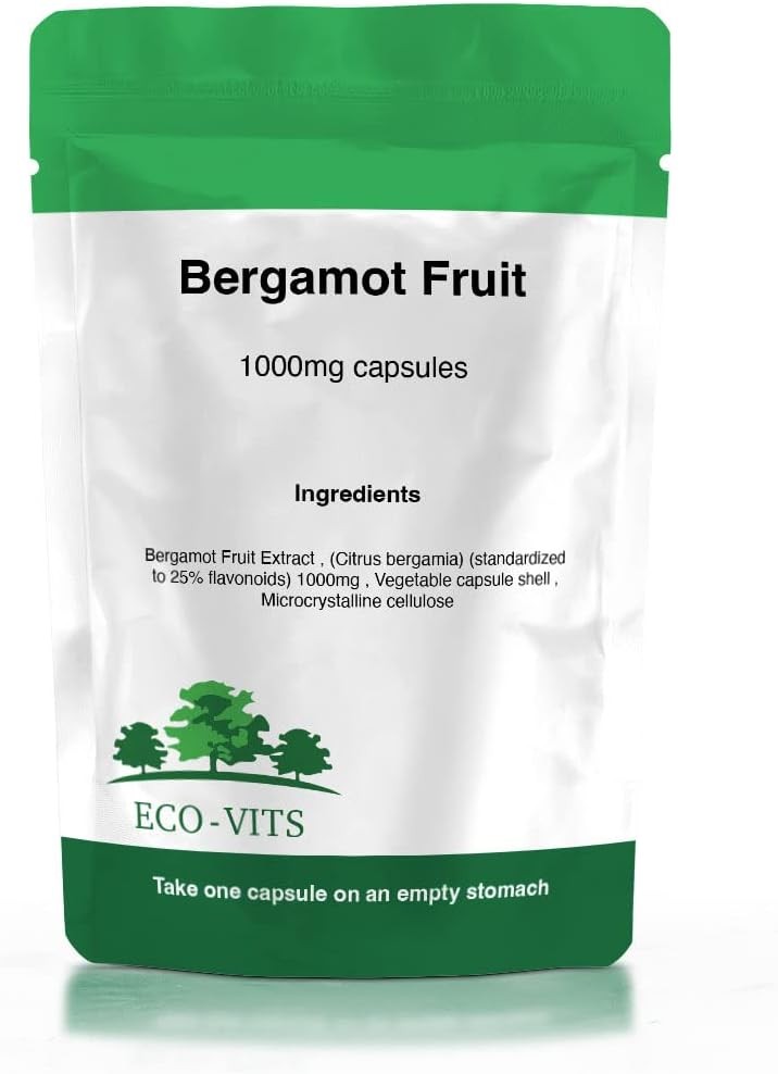 ECO-VITS Bergamot Fruit 1000MG 60 Capsules in Recyclable Packaging Sealed Pouch