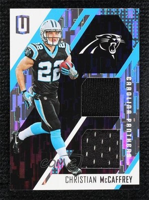 2017 Unparalleled Rookie Stitches Dual Wind Chimes Christian McCaffrey RC 7zf
