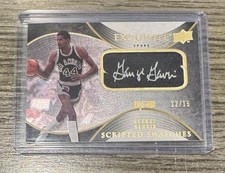 2007-08 Exquisite George Gervin Spurs Scripted Swatches Patch Auto #12/15! 