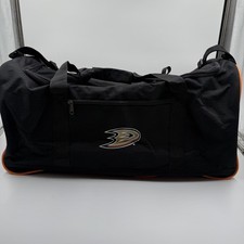 Vintage Anaheim Ducks Duffle Gym Bag Black NHL Hockey Die Hards Booster Club