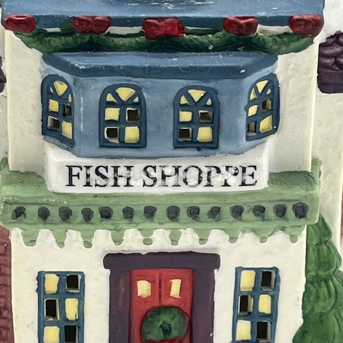 Fish Shoppe Trim a Home Dickendorf 1994 YI Cheing Weihnachtsgebäude - Bild 2 von 11