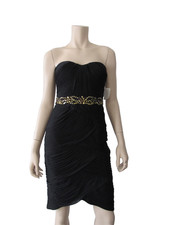 ANDRIANNA PAPELL Beaded Strapless Formal Dress