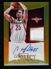 2012-13 Panini Select Gold Prizm 10/10 Chandler Parsons #265 Auto 1b0