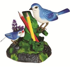 Realistic Chirping Bird Toy, Sound Activated Interactive Bird with Natural So...