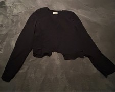 Vintage Black Cache Open-Front Cropped Jacket - Pre-owned