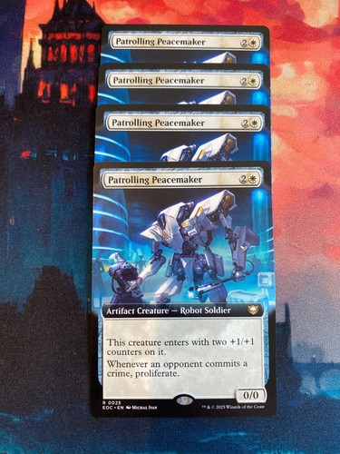 MTG Edge of Eternities Patrolling Peacemaker Extended Art x 4