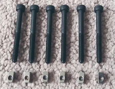 for Ibanez EDGE Tremolo Floyd Rose BLACK 6 STRING LOCK SCREWS & HOLDER BLOCKS JS