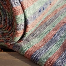 Resham Silk Fabric . Blue/Red/Green Nepali Silk . Luxury Handwoven Fabric .