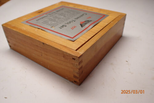 VINTAGE MILLERS FALLS NO. 107 CARVING CHISEL SET W/ CASE AND STONE WOODWORKING - Picture 10 of 10