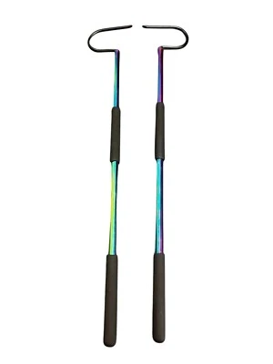 LIVING ART BALL PYTHONS LABP Holographic Snake Hooks - 24" & 30", Lightweights, Sturdy, Safe Handling