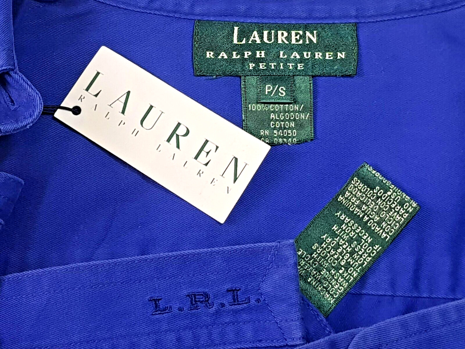 LAUREN RALPH LAUREN PETITE Womans Blue L/S EVENING SHIRT - S - PS - SP -RRP £129 image 3