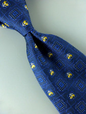 BROOKS BROTHERS Tie Silk Golden Fleece Logo Medallions Blue - USA NWT 89 - New