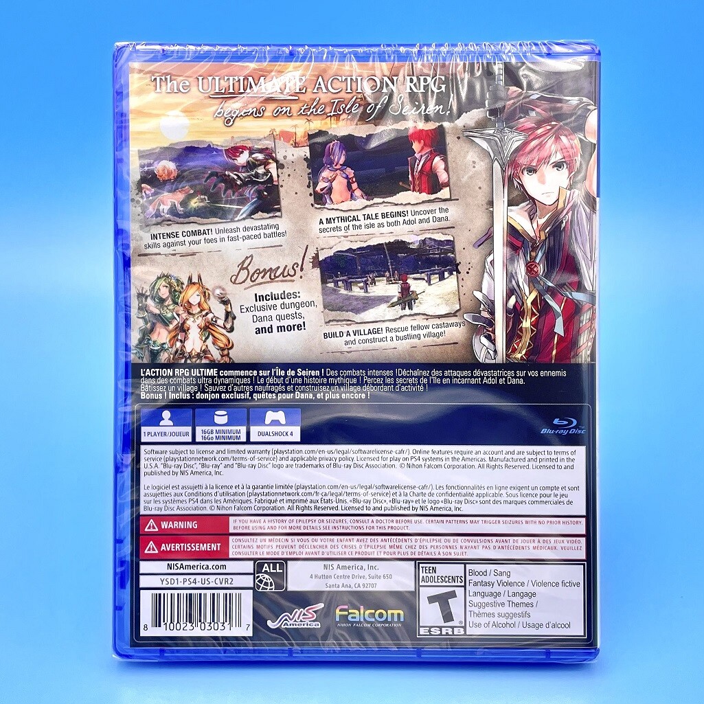 Ys VIII 8: Lacrimosa of Dana (PlayStation 4, PS4) USA Physical