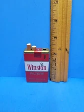 VINTAGE WINSTON CIGARETTE PACK SHAPED LIGHTER WORKS!