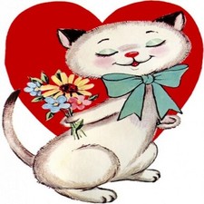 30 Custom Valentine Cat Personalized Address Labels