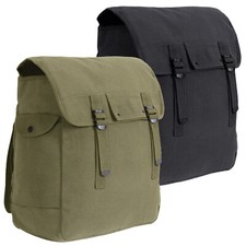 Jumbo Canvas Musette Bags in Olive Drab or Black - 18L Capacity 15"x15"x5"
