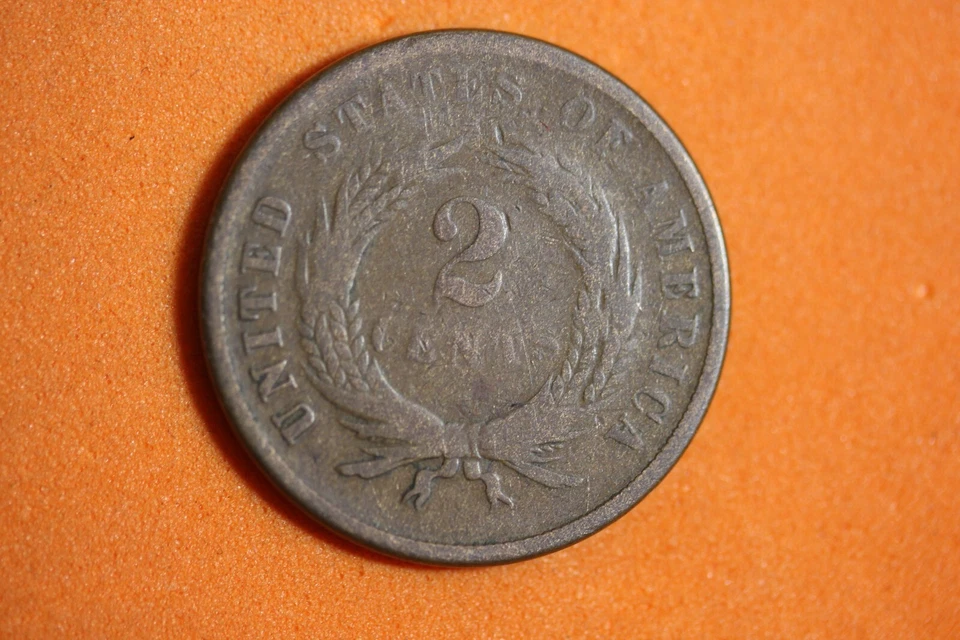 Estate Find 1866 - Shield Two Cents!!!  #K33675 - Image 2 of 2