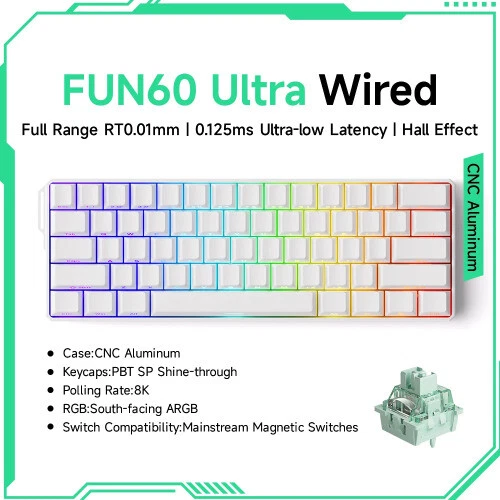 Mechanical Gaming Keyboard with Magnetic Switch 60% Rapid Trigger Design