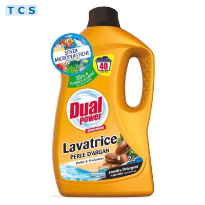 DUALPower Lavatrice Perle d Argan - Flüssigwaschmittel mit Arganöl-Essenz, 2L