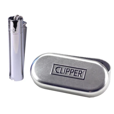 Clipper Gasfeuerzeug silber metall mit Gravur
