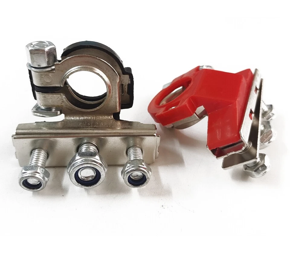 Abrazaderas de cables de conector rápido de terminal de batería automática de 3 vías negativo positivo Foto 4 de 4