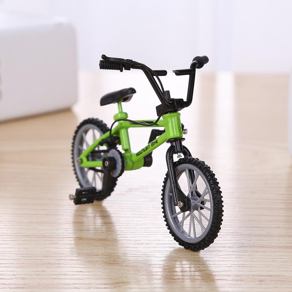 Mini Finger Mountain Bikes Diecast Alloy Stents Finger Bicycle (Green