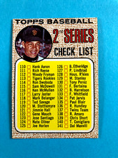 1968 Topps Baseball,2nd Series Check List,#107, Ex-Ex/Mt? See Description & Pics