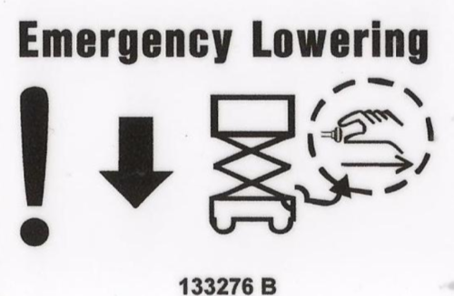 FOR GENIE EMERGENCY LOWERING DECAL PART# 133276, 133276GT | eBay
