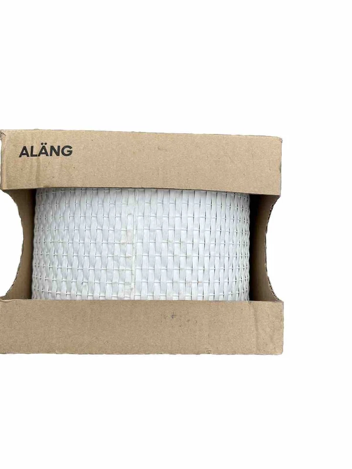 Lámpara de Pared Pantalla Tejida Blanca IKEA Alang Base Plateada Foto 4 de 4